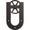 Ekena Millwork Premium Wagon Wheel Horseshoe Roller Hanger w/ Bolts for Barn Door for 2 1/4" Doors, Bronze Texture GB60015R2WBZ - alternate 1